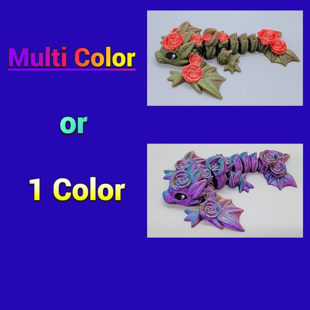 Baby Rose Wyvern Toy | Keychain | Backpack Buddy | Fidget | Articulated | Tiny Dragon