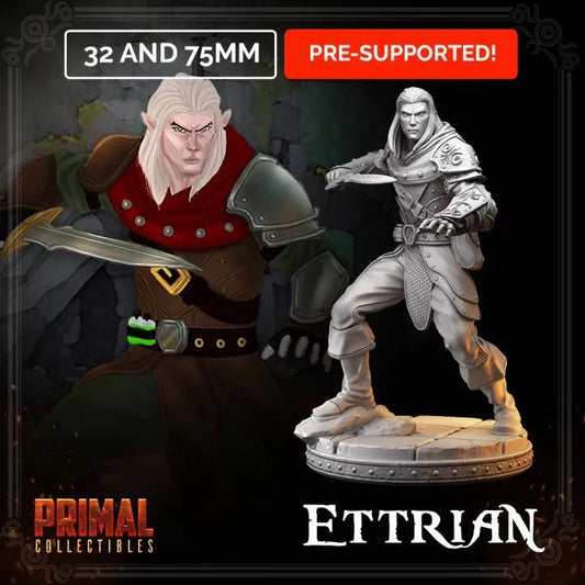 Ettrian Elf Rogue miniature for Dungeons & Dragons and fantasy tabletop RPGs