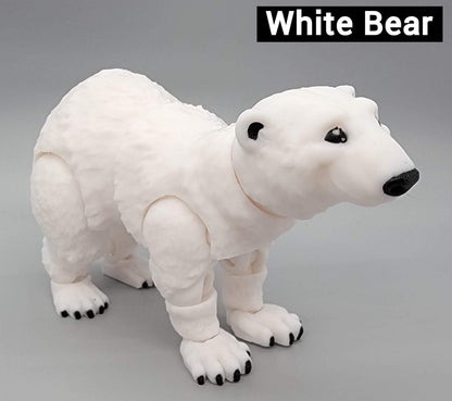 Juguete de oso polar | Oso pardo | Articulado | Divertido y articulado | Oso Grolar | Antiestrés para todas las edades | Sensorial | Flexible