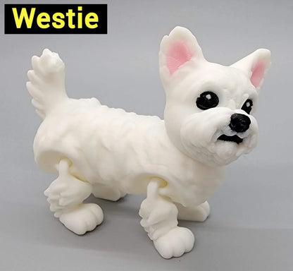 Articulated Yorkie or Westie Toy