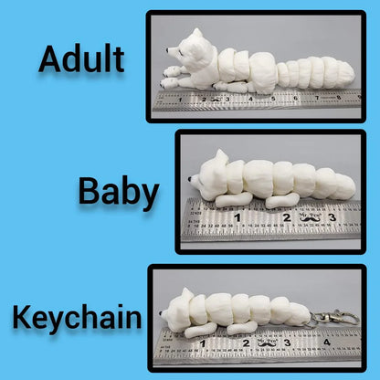 Flexi Arctic Fox Toy or Keychain