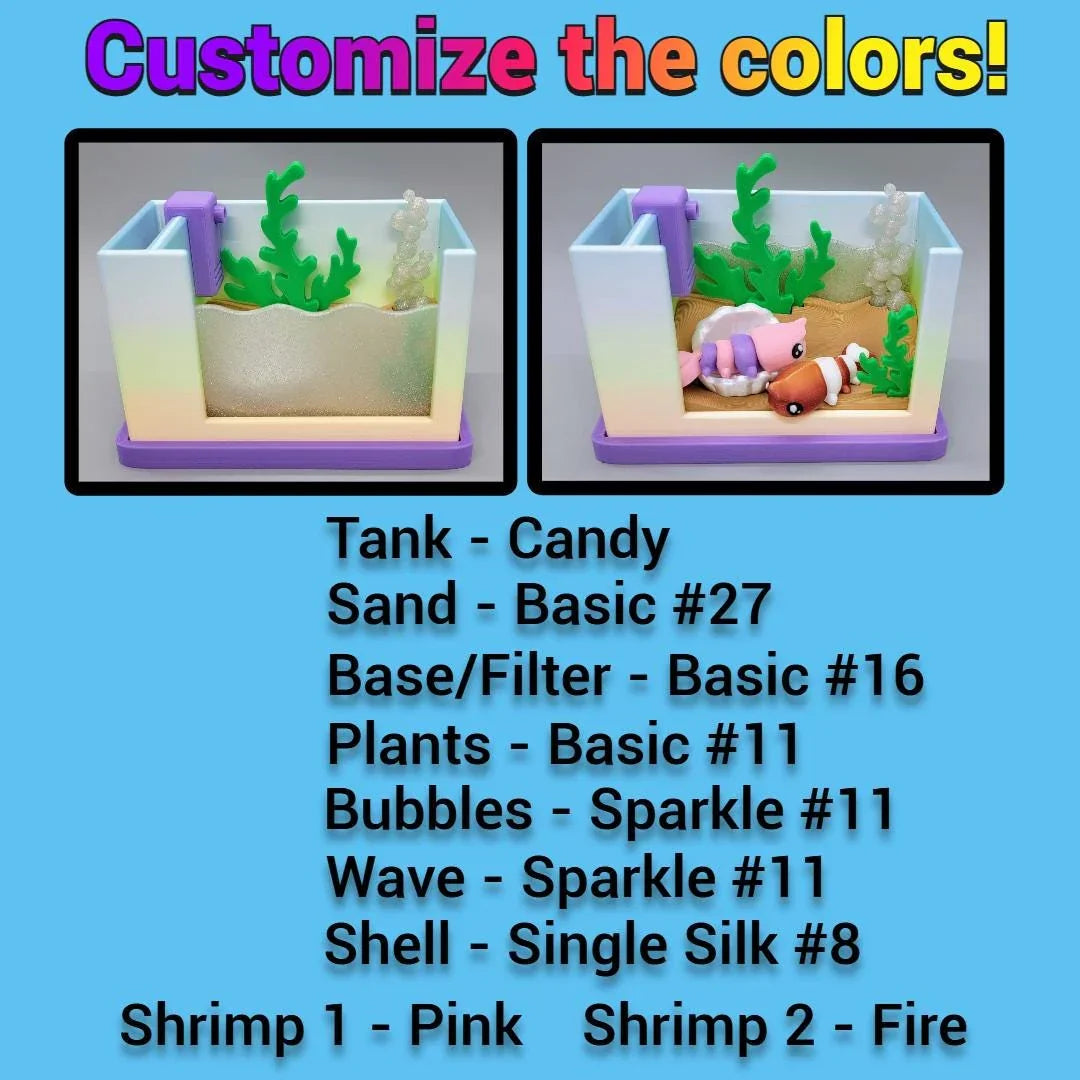 Juego de camarones y tanque