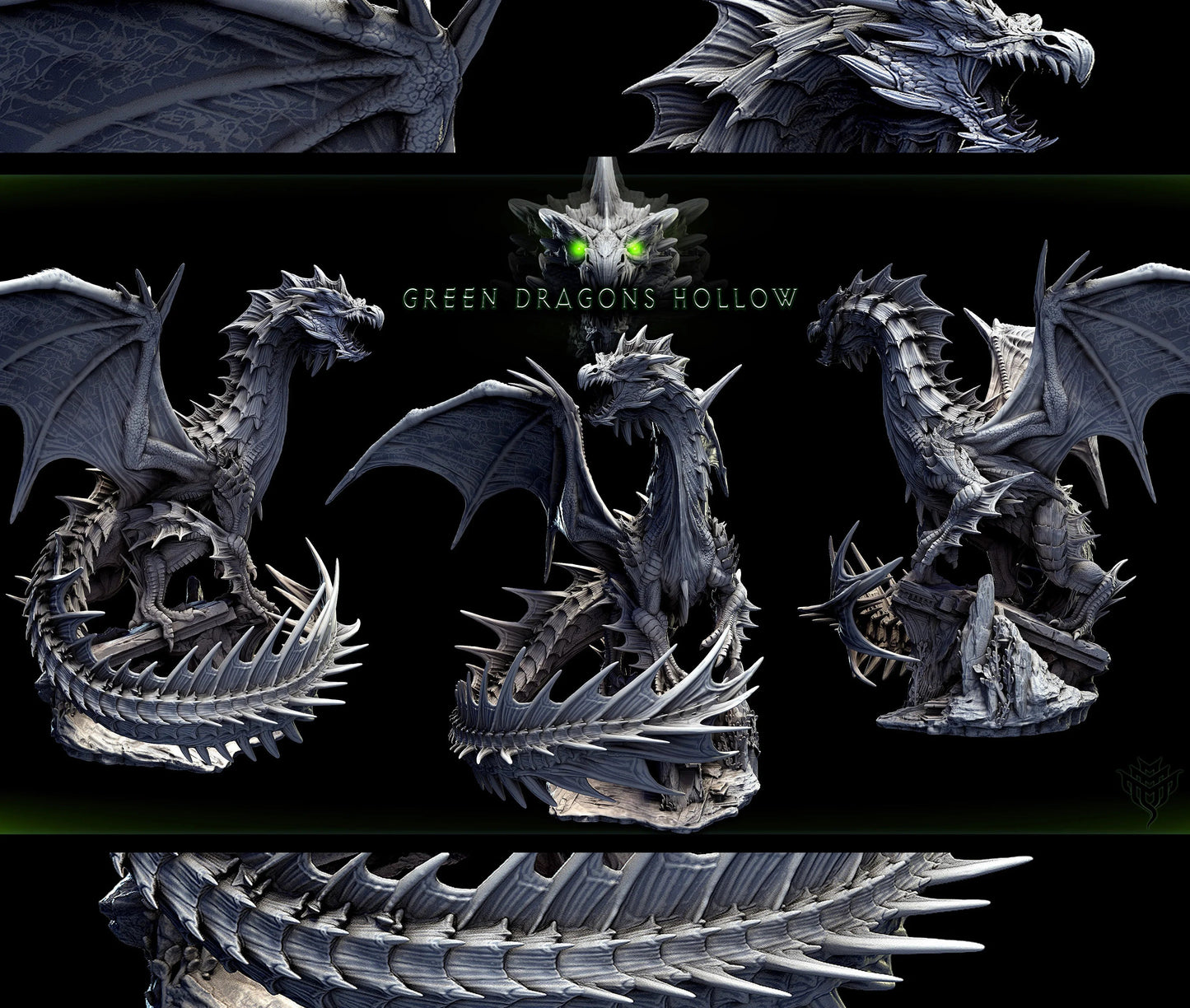 Adult Green Dragon | 2 Poses