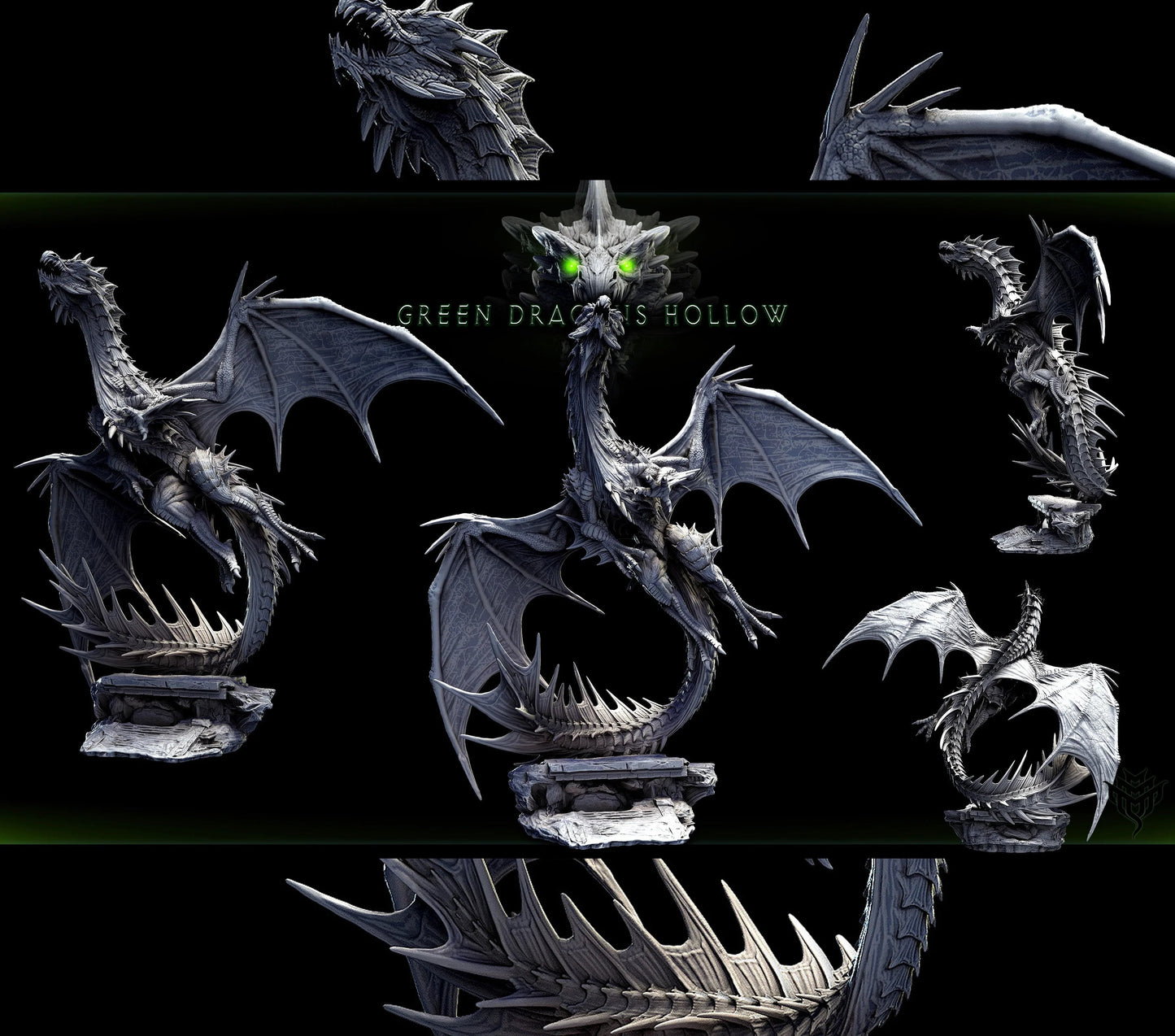 Adult Green Dragon | 2 Poses