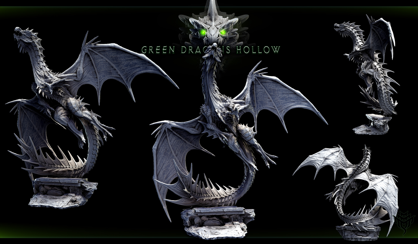 Adult Green Dragon | 2 Poses