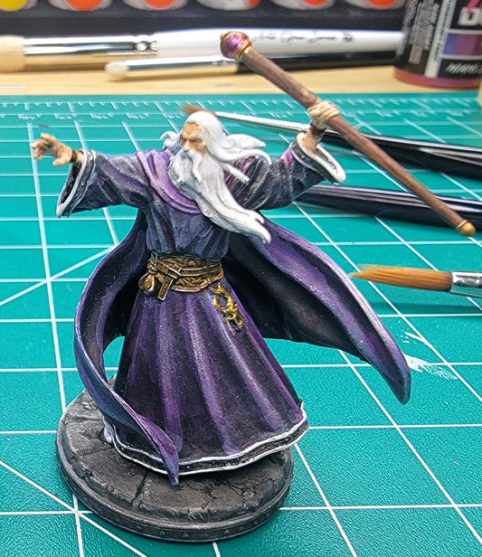 White Wizard Archbauld - Powerful Sorcerer Miniature for TTRPGs
