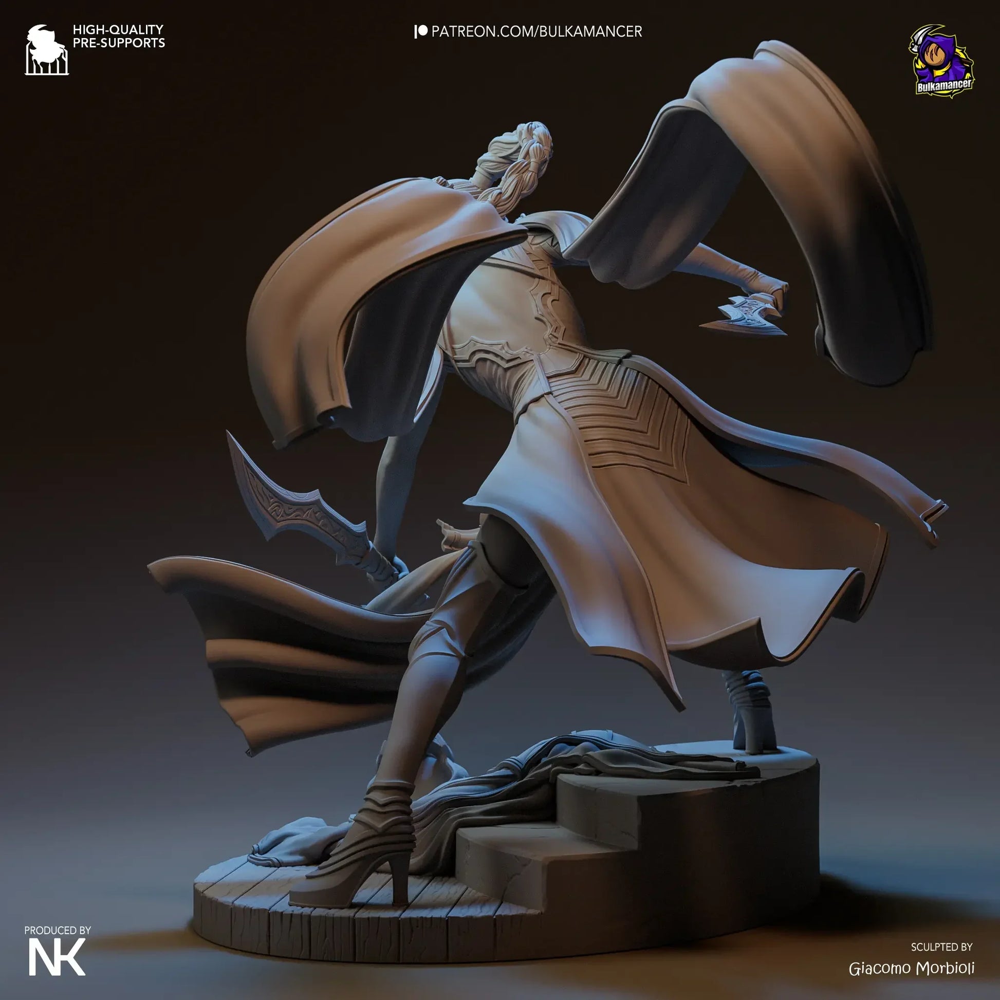 League of Legends Katarina unpainted model highlighting scenic base