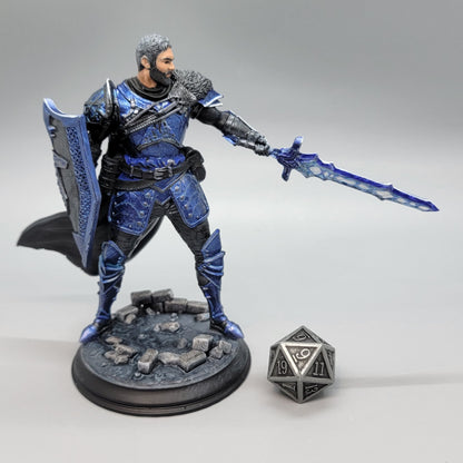 Painted Lizarin Nordic Nature Paladin resin miniature in 75mm scale by D&K Custom Prints