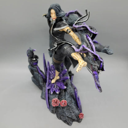 Front view of Lune 1:10 scale painted resin statue with custom scenic base