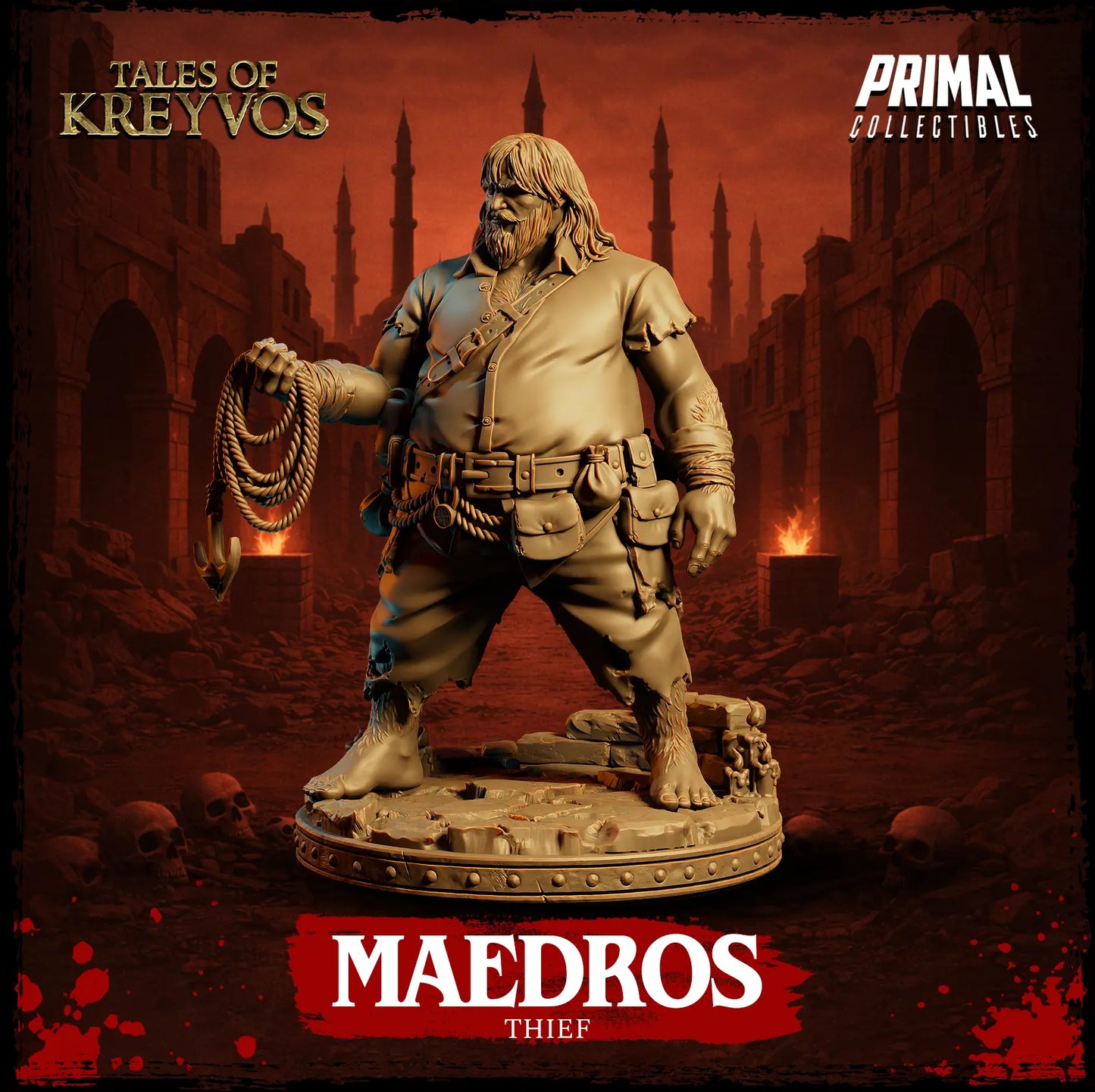 Maedros - Human Thief - Tales of Kreyvos - Resin Tabletop Miniature