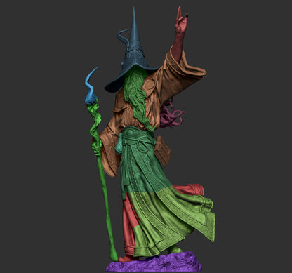 Assembled render of Merlin statue