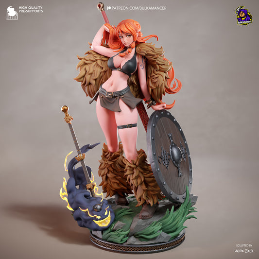 Nami One Piece resin statue full front view by Bulkamancer Sculpts