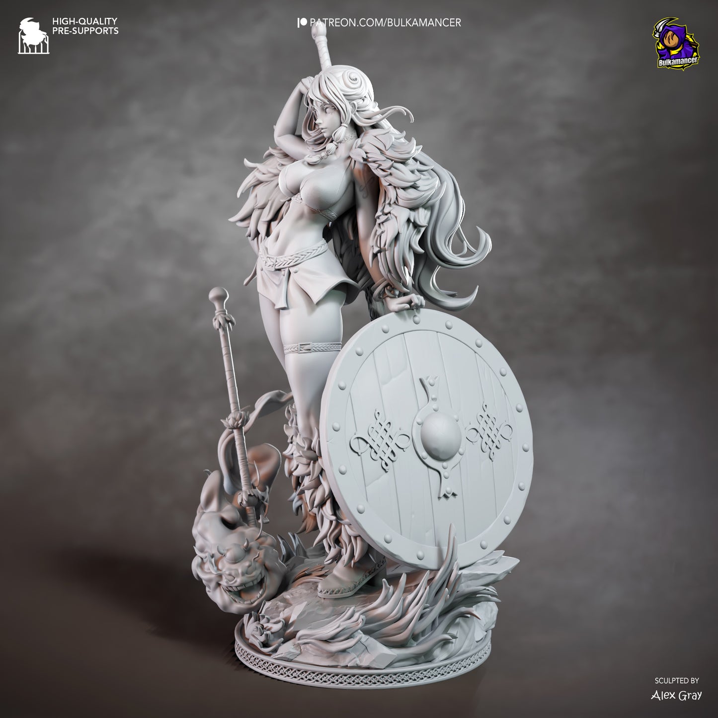 Nami One Piece unpainted resin statue grey sculpt front angle