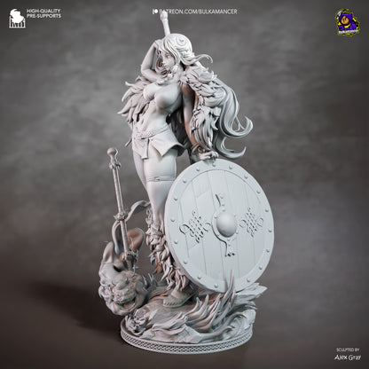 Nami One Piece unpainted resin statue grey sculpt front angle