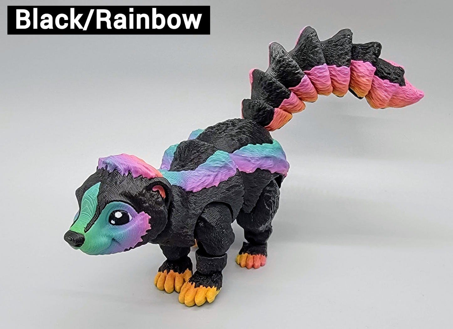 3D Printed Articulated Skunk Toy – Posable Fidget Animal Figure