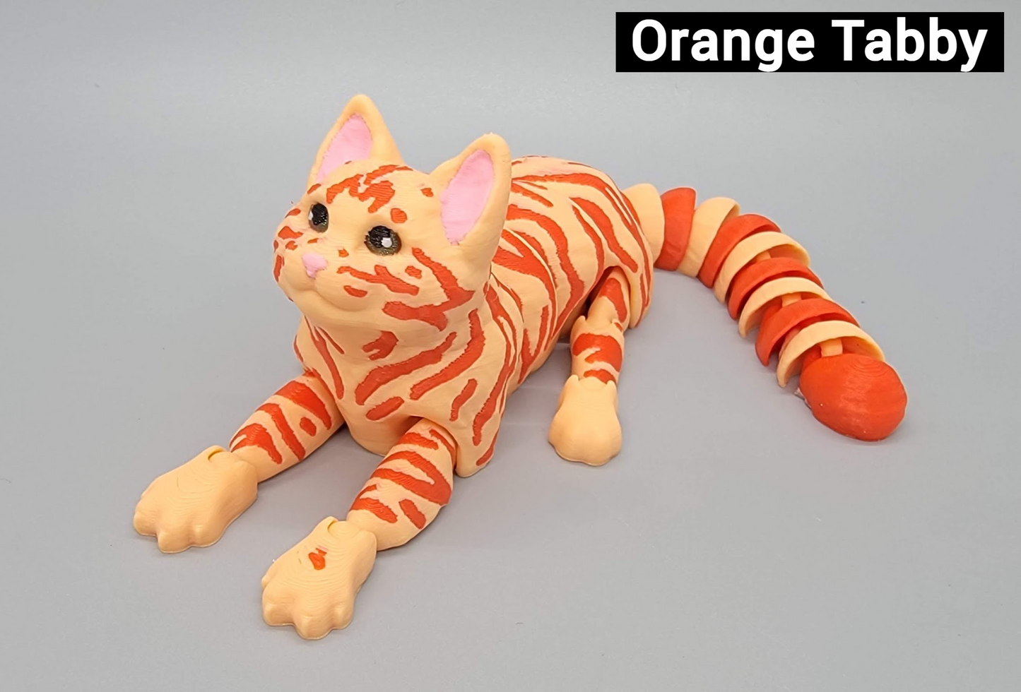 3D Printed Flexi Cat Toy | Sensory Play | Available in 2 Sizes | Custom Colors