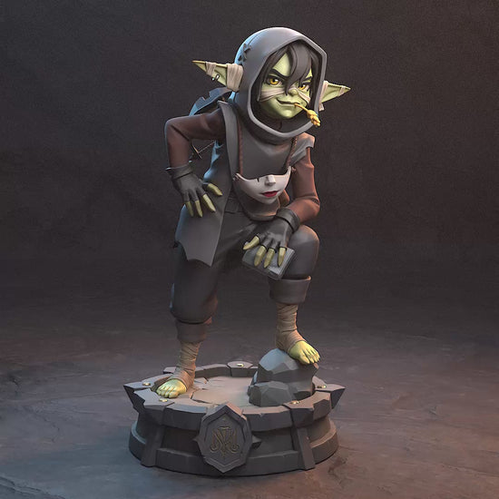Nott the Brave 1:10 scale goblin rogue resin display statue and bust unpainted and painted versions