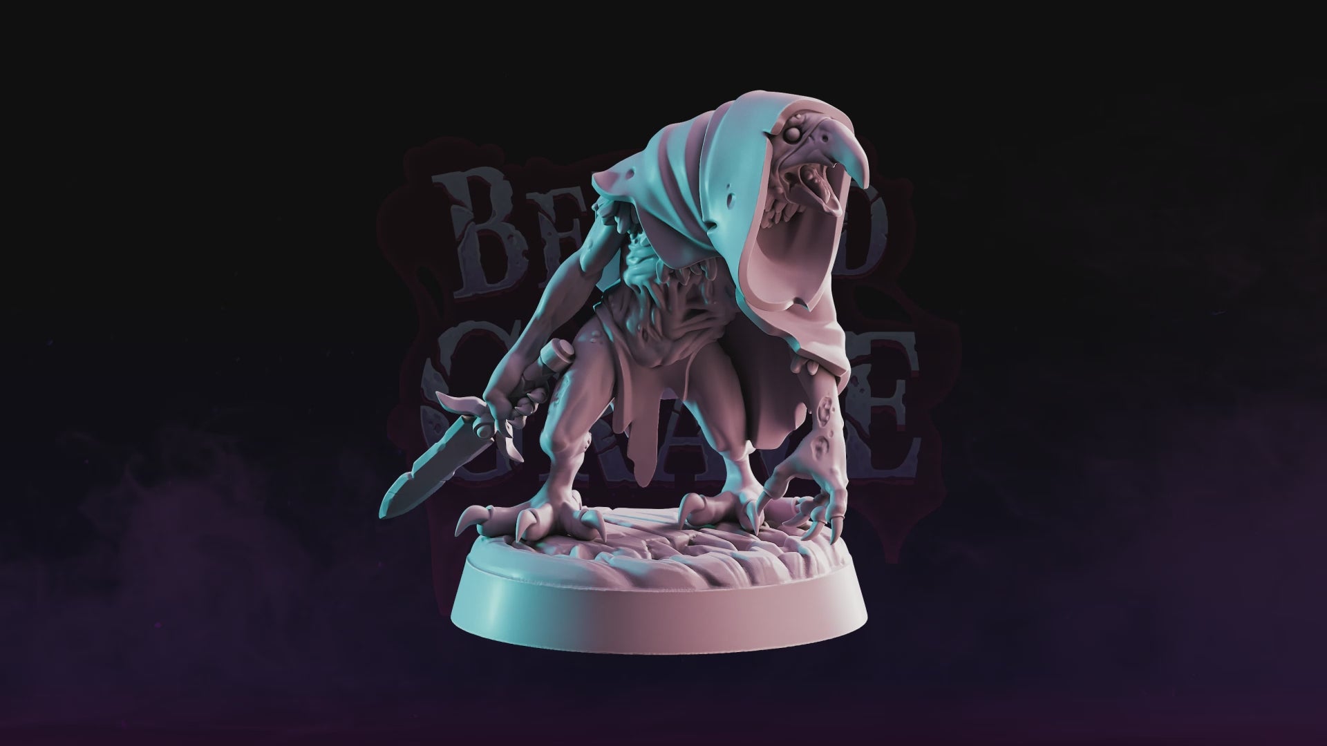 Zombified Kenku undead birdfolk resin miniature figure with detailed sculpt