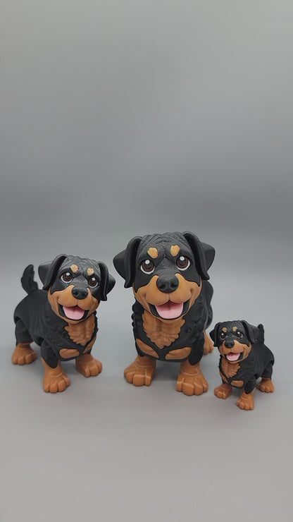 Articulated Chibi Rottweiler Toy