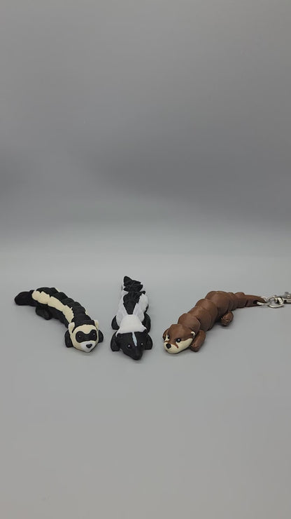 Mini Animal Toys – Set 1: Ferret, Skunk & Otter