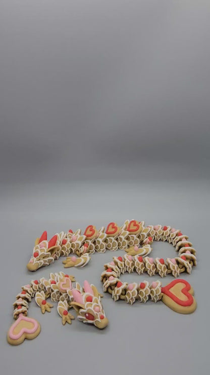 Heart Cookie Dragons – Articulated Dragon Toy Flexible Fidget PLA