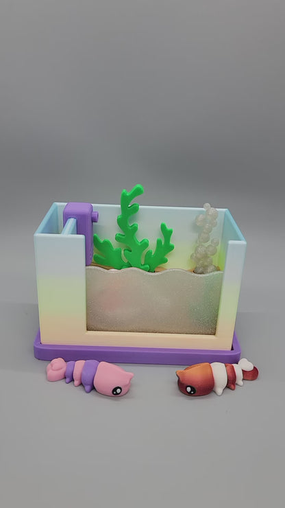 Juego de camarones y tanque