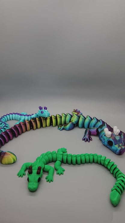 Flexi Dragon with Horns Toy