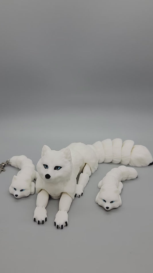 Flexi Arctic Fox Toy or Keychain