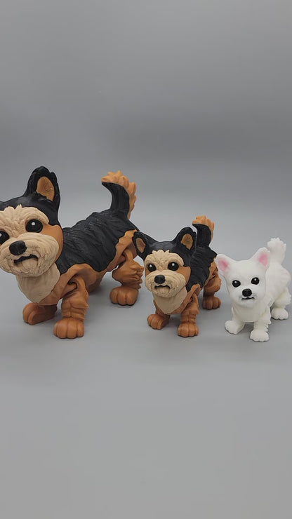 Articulated Yorkie or Westie Toy