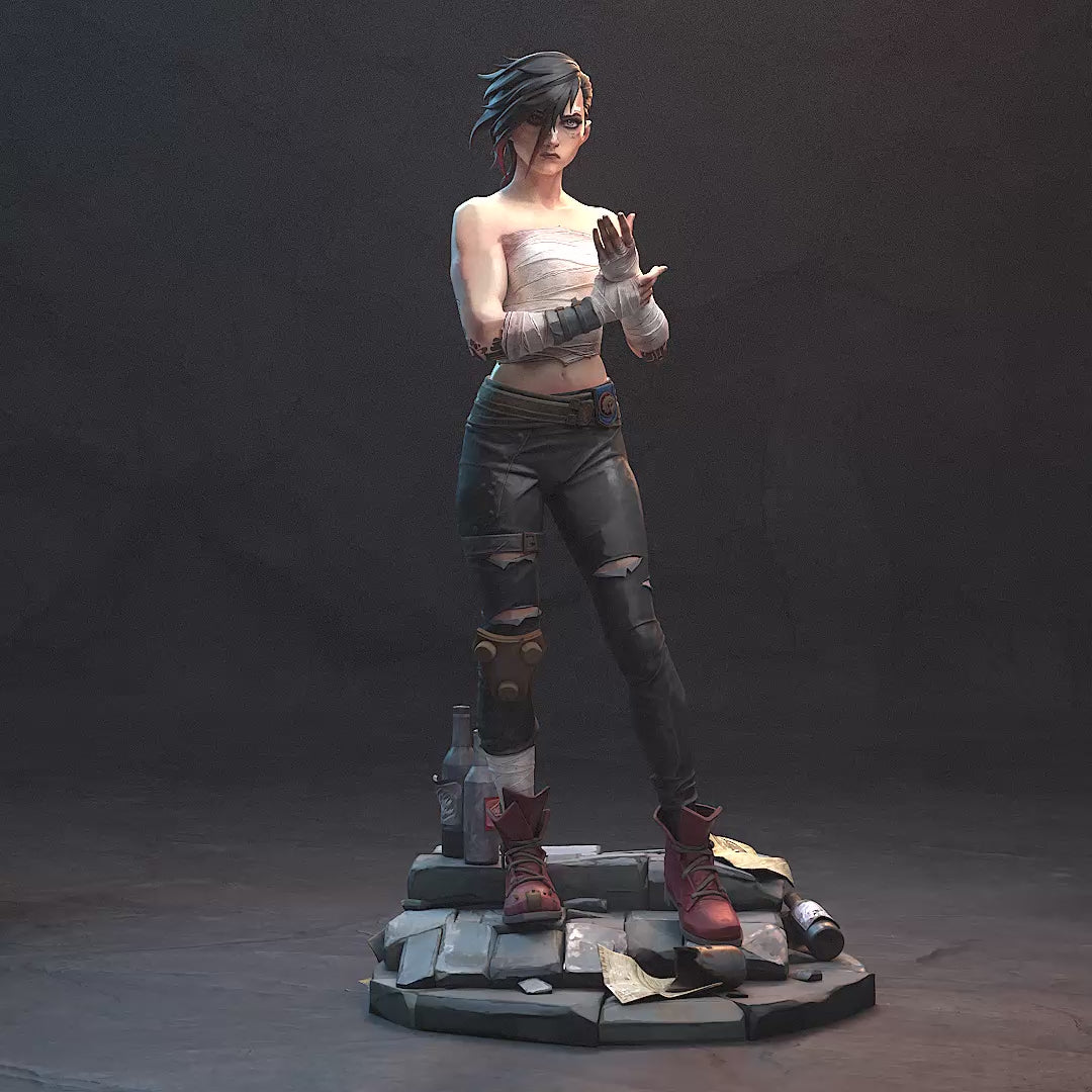 Vi Arcane 1:10 resin collectible statue full figure with urban rubble base and detailed sculpt