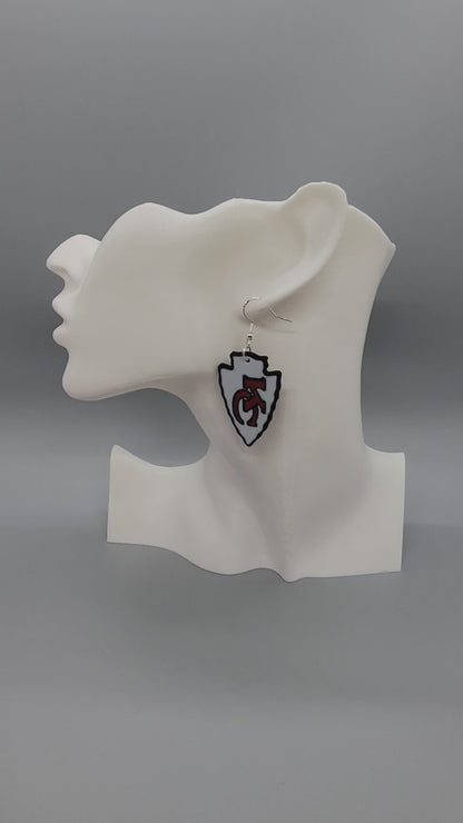 KC Chiefs Arrow Earrings