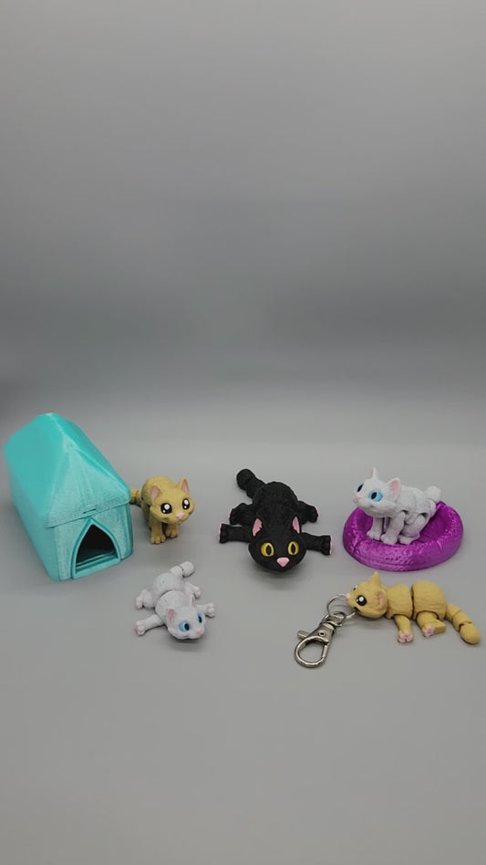 Mini Cat – Articulated Toy or Keychain