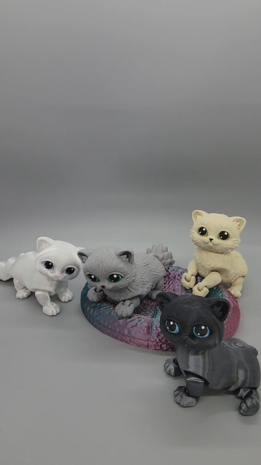 3D Printed Munchkin Cat Toy | Optional Cat Bed & House