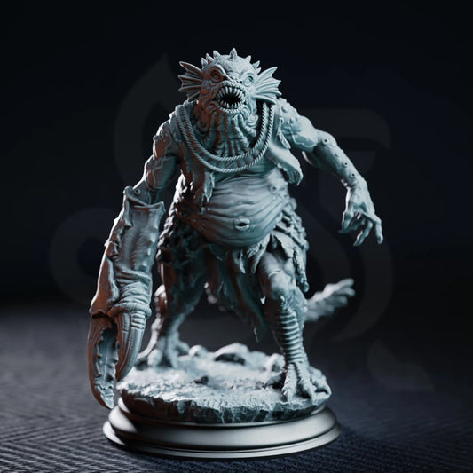 Quorenderi’s Rebirthed Claw model, a snarling fish-like aberration with an oversized claw arm.