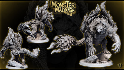 Alternate angle renders of Raging Ursine Pose 1 showcasing the detailed back spiky fur armor and tail club.