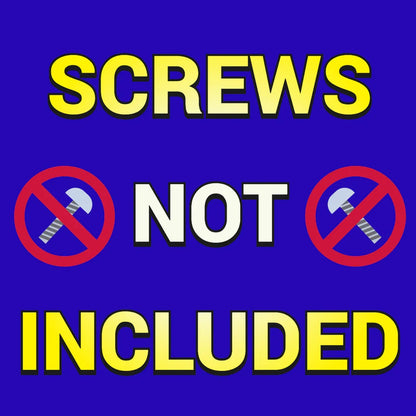 Screws not included notice for custom light switch cover, decorative wall plate product information
