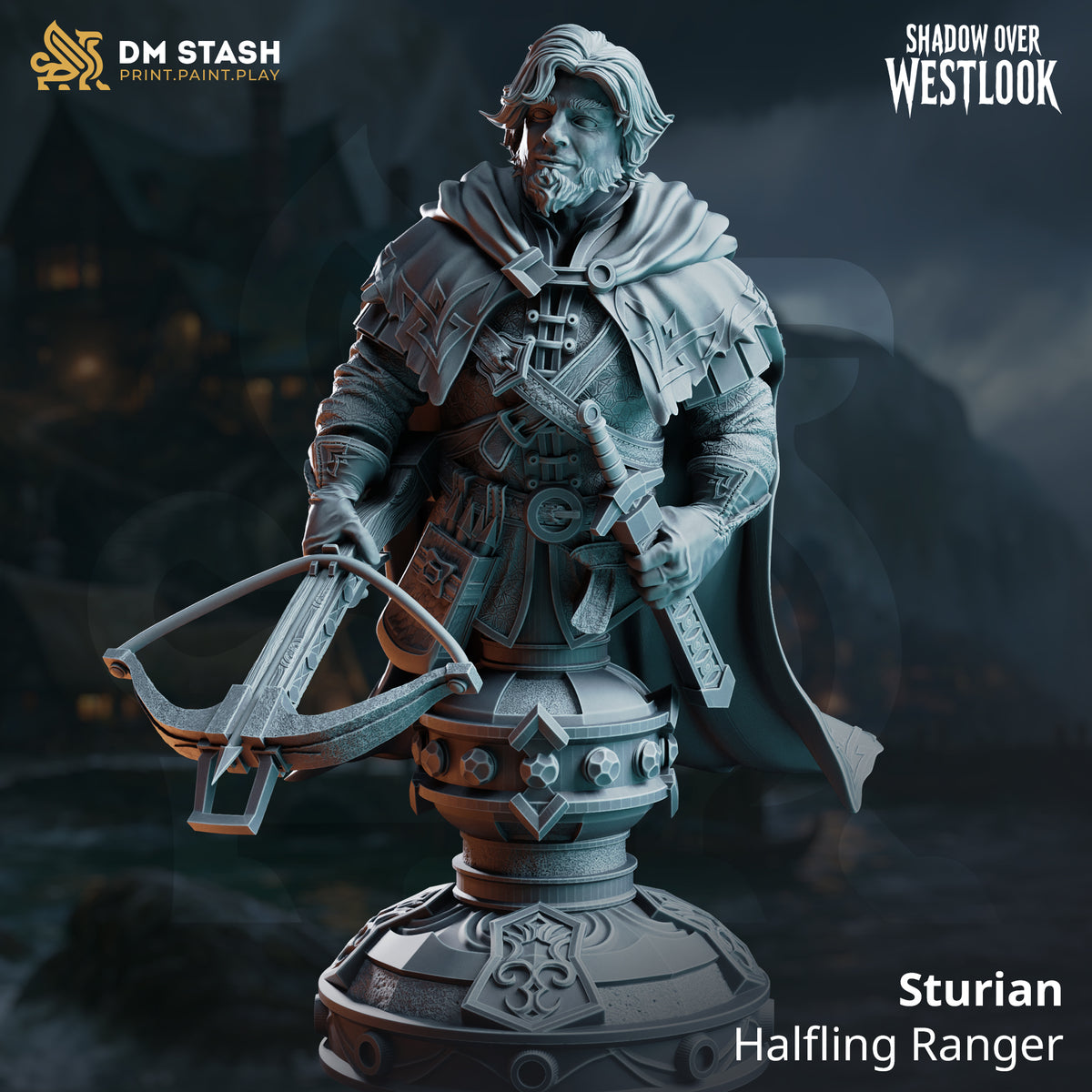 Sturian Halfling Ranger display bust front view