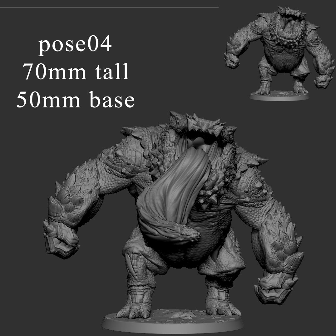 Dimension scale reference of Theodlash Pose 04 measuring 70mm tall on a 50mm circular base.