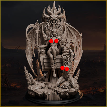 Throne of the Damned NSFW variant reference image showing where the NSFW sculpt differences are located.
