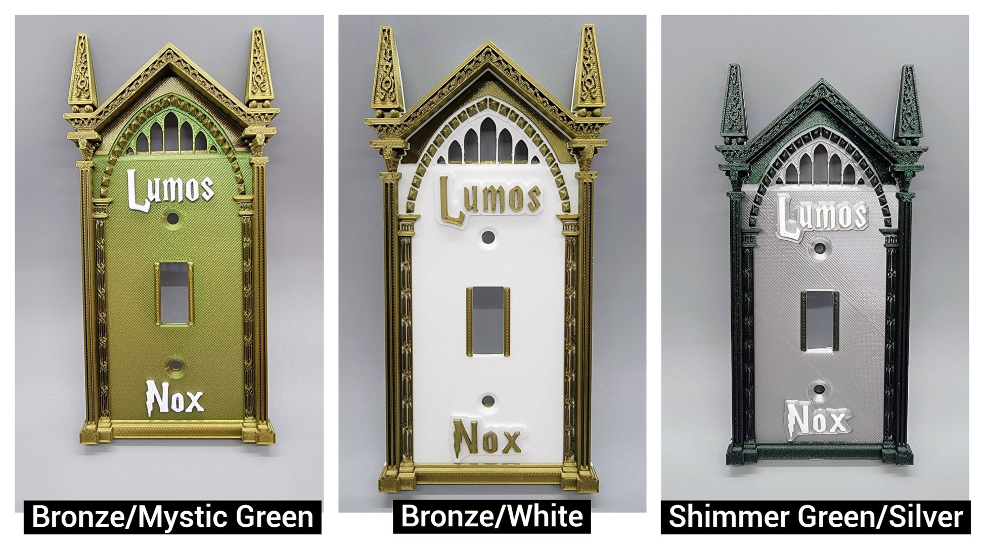 Custom wizard switch plate color options for decorative light switch covers and wall plates